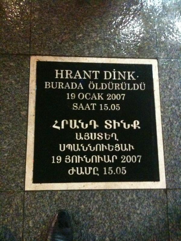 Hrant Dink plaque